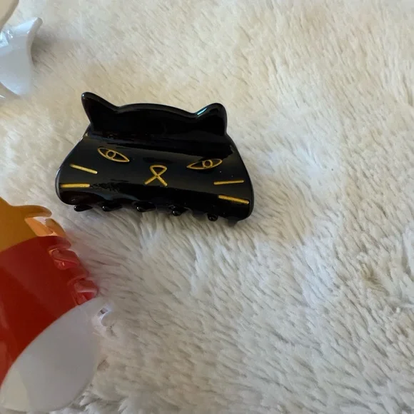 Hair Claw Clip, Halloween, Black Cat - Picture 4 of 5